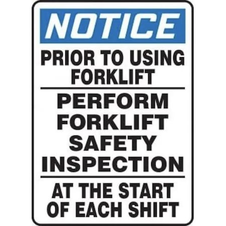 Accuform OSHA NOTICE Safety Sign PRIOR TO MVHR819VP MVHR819VP